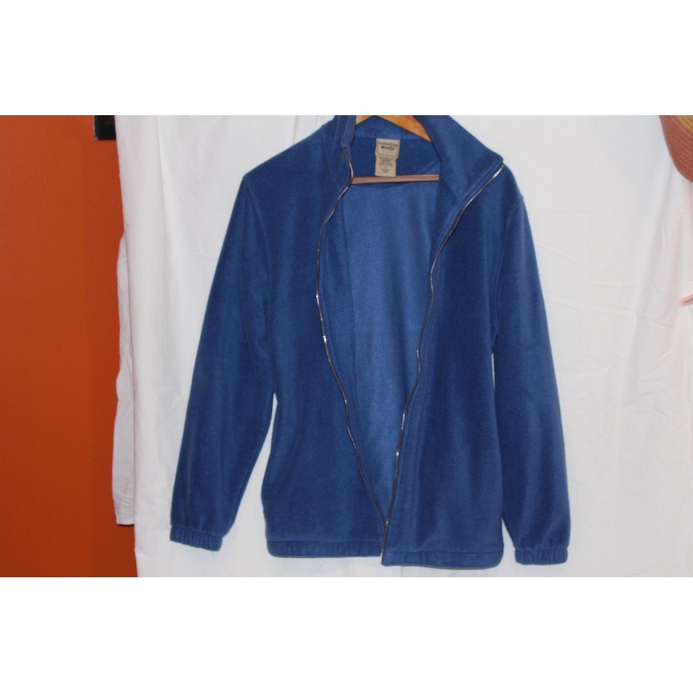Scandia Woods Blue Fleece Zip Up Jacket Size Small